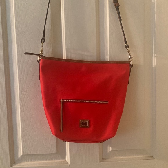 Dooney & Bourke Handbags - Dooney & Bourke nylon red hobo crossbody purse